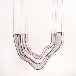 Amy Joy Watson, Hills, 2019, wire, paper, metallic thread, 44 x 58 x 10 cm