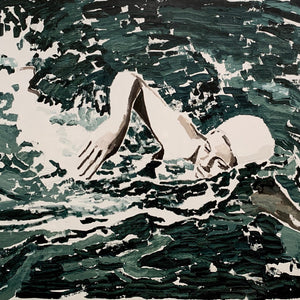 Clara Adolphs, Green Sea, 2021, oil on linen, 117 x 152 cm