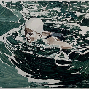 Clara Adolphs, One Eye Open, 2021, oil on linen, 104.5 x 152 cm