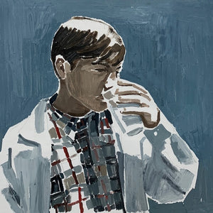 Clara Adolphs, Water Glass, 2021, oil on linen, 61 x 66 cm