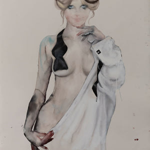 Fiona McMonagle, After Party, 2022, watercolour, ink and gouache on paper, 115 x 157 cm