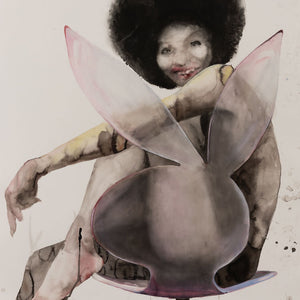 Fiona McMonagle, On Her Throne, 2021, watercolour, ink and gouache on paper, 115 x 157 cm