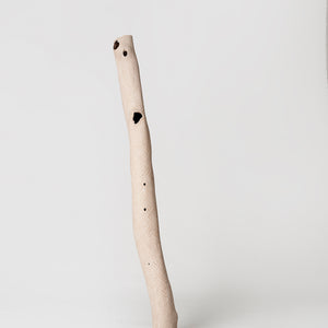 Garawan Wanambi, Marraŋu (1454-20), 2020, natural pigment with synthetic polymer fixative on hollow pole, 234 x 17 cm