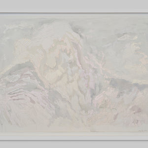 Amy Joy Watson, Waves 1, 2022, watercolour and metallic thread on paper, 85 x 66 cm