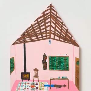 Marc Etherington, Baked Beans, 2022, acrylic on board, 42.5 x 33 cm irreg.