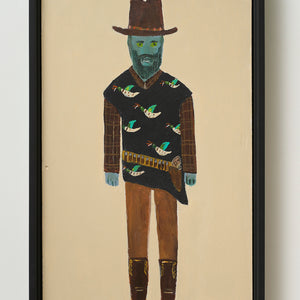Marc Etherington, Cowboy #1, 2022, acrylic on board, 49 x 31 x 3 cm