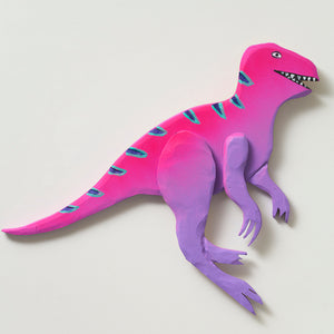Marc Etherington, Dinosaur #1, 2022, acrylic on hand-cut board, 35 x 43 x 3 cm irreg.