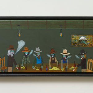 Marc Etherington, Gold Fever, 2022, acrylic on canvas, 29 x 54.5 cm