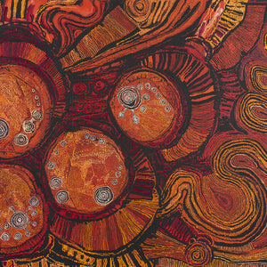 Nyunmiti Burton, Untitled (235-22AS), 2022, acrylic on linen,  200 x 300 cm