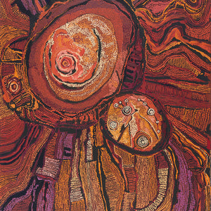 Nyunmiti Burton, Untitled (550-21AS), 2021, acrylic on Belgian linen,  198 x 180 cm