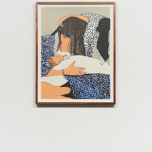 William Mackinnon, Mother and Child (installation view), 2021-22, colour lithograph, 76 x 56 cm, edition of 10