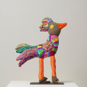 Roxanne Petrick, Rooster, 2022, mixed media, 50 x 50 x 10 cm irreg.