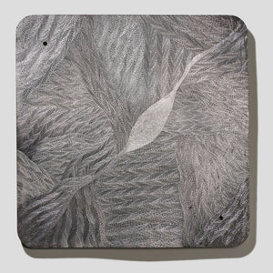 Binygurr Wirrpanda, Yalata (8806-21), 2021, etching on found metal sign, 75 x 75 cm