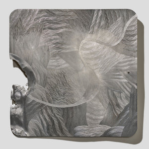 Binygurr Wirrpanda, Dhuruputjpi, Darraŋgi (1606-22), 2022, etching on found metal sign,75 x 75 cm