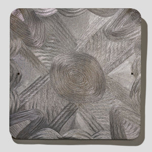 Binygurr Wirrpanda, Dhuruputjpi, Darraŋgi (7593-21), 2021, etching on found metal sign, 75 x 75 cm