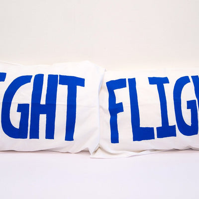 Lucas Grogan 'FIGHT/FLIGHT' pillowcase set
