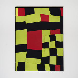 Henry Jock Walker, Trevor Hendy Spring, 2021, stretched found Neoprene, powder coated aluminium frame, 122 x 92 cm