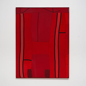 Henry Jock Walker, UV, 2021, stretched found Neoprene, powder coated aluminium frame, 122 x 92 cm