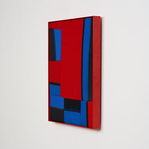 Henry Jock Walker, Jack Aleeda, 2021, stretched found Neoprene, powder coated aluminium frame, 52 x 42 cm