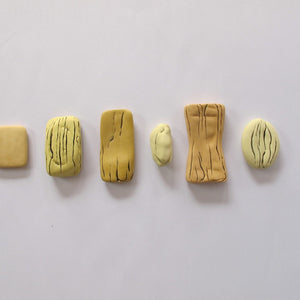 Honor Freeman, Colour palette for a pandemic study V, 2021, porcelain, 9 x 33 x 1.5 cm