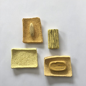 Honor Freeman, Colour palette for a pandemic study IX, 2021, porcelain, 26 x 24 x 1.5 cm