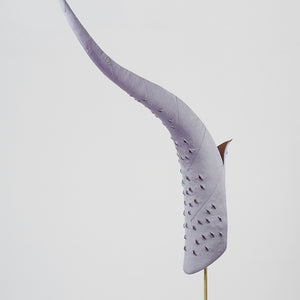 Julia Robinson, Beatrice, 2019–20, silk, thread, felt, steel, brass, gold-plated copper, foam, cardboard, pins, fixings, 300 x 380 x 270 cm, for the Adelaide Biennial of Australian Art: Monster Theatres, 2020