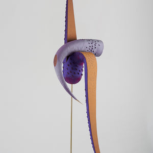 Julia Robinson, Beatrice, 2019–20, silk, thread, felt, steel, brass, gold-plated copper, foam, cardboard, pins, fixings, 300 x 380 x 270 cm, for the Adelaide Biennial of Australian Art: Monster Theatres, 2020