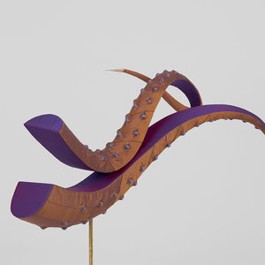 Julia Robinson, Beatrice, 2019–20, silk, thread, felt, steel, brass, gold-plated copper, foam, cardboard, pins, fixings, 300 x 380 x 270 cm, for the Adelaide Biennial of Australian Art: Monster Theatres, 2020