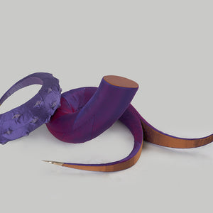 Julia Robinson, Beatrice, 2019–20, silk, thread, felt, steel, brass, gold-plated copper, foam, cardboard, pins, fixings, 300 x 380 x 270 cm, for the Adelaide Biennial of Australian Art: Monster Theatres, 2020