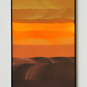 James Dodd, Charlie Brown Meditation, 2021, acrylic on canvas, powder coated steel frame, 57.5 x 37 cm