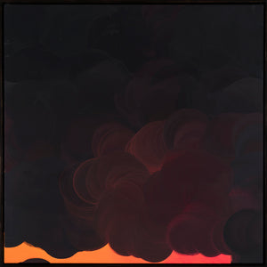 James Dodd, Mill Painting (Black), 2018, acrylic on canvas, 96 x 96 cm
