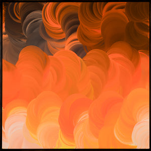 James Dodd, Mill Painting (Orange and Black), 2018 acrylic on canvas, 96 x 96 cm
