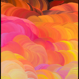James Dodd, Mill Painting (Orange and Sherberts), 2018, acrylic on canvas, 140 x 100 cm
