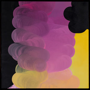 James Dodd, Mill Painting (Yellow and Purple), 2018, acrylic on canvas, 96 x 96 cm
