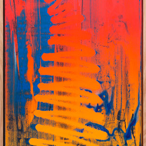 James Dodd, Snake on a plane, 2015, acrylic and enamel on canvas 61 x 46 cm