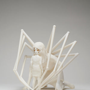 Jess Taylor, Shelob, 2022, 3D printed resin, paint, adhesive and shelf, 37 x 42 x 46 cm irreg, ed. of 3