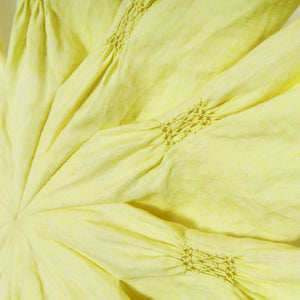 Julia Robinson, Sunspurge (detail), 2021, linen, thread, timber, steel, fixings, 170 x 170 x 30cm