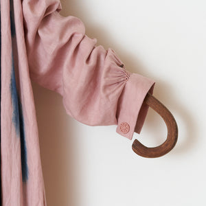 Julia Robinson, Only eat what yields to a twist (detail), 2022, linen, thread, wooden handle, nails, steel, fixings, 150 x 80 x 25 cm