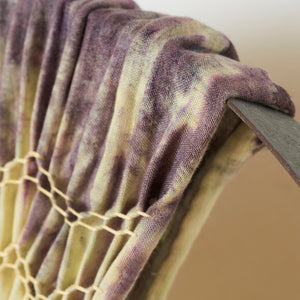 Julia Robinson, The Season to destroy you (detail), 2022, linen, thread, barrel hoop, steel, fixings, 90 x 70 x 20 cm