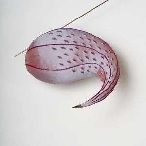 Julia Robinson, Ruddy Tuft, 2018, silk, thread, plating, brass, steel, and other mixed media, 80 x 90 x 60 cm irreg