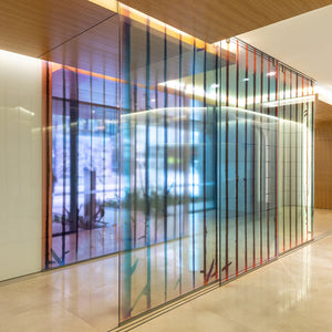 Justine Varga, Fusuma, 2018, at Duo Central Park Sydney by Foster + Partners London. Photography by Mark Pokorny
