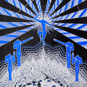 Lucas Grogan, A Whip with a Bell, 2020 Ink, acrylic and enamel on archival mount board, 102 x 82 cm