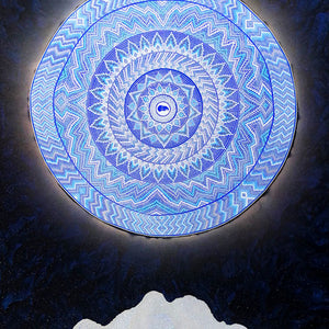 Lucas Grogan, An Eclipse, 2020, Ink, acrylic and enamel on archival mount board, 182 x 122 cm