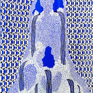 Lucas Grogan, The Mountain, 2019, Ink and acrylic on archival mount board, 37 x 28 cm