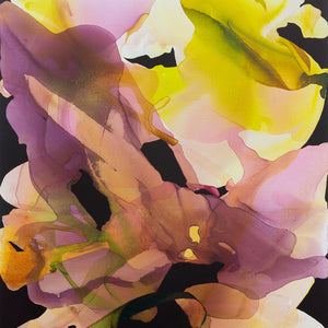 Lara Merrett, Under the woods, there are ways, 2021, acrylic and ink on linen, 198 x 183 cm