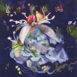 Laura Wills, Through the Clouds, 2021, pastel on Wildflowers of Kangaroo Island book, 29 x 20 cm