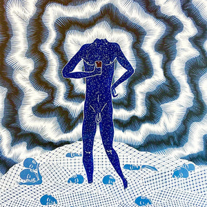 Lucas Grogan, Late Last Night, 2019, Ink, acrylic and enamel on archival mount board, 55 x 44 cm