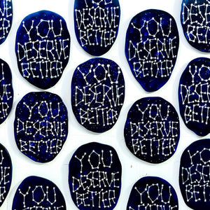 Lucas Grogan, You Deserve Better, 2020, Ink acrylic and enamel on wood, 20 x 30 cm irreg, unique ed. of 50