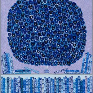 Lucas Grogan, A CABINET (with 2 leopards), 2023, ink and acrylic on marine ply, 150 x 120 cm