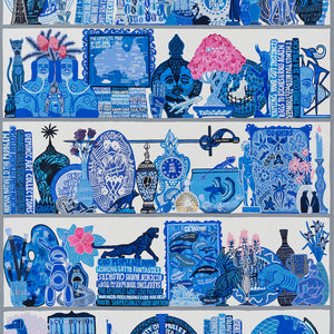 Lucas Grogan, A CABINET (with sword), 2022, ink and acrylic on timber panel, 170 x 120 cm